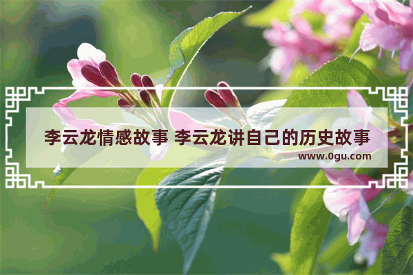 李云龙情感故事 李云龙讲自己的历史故事