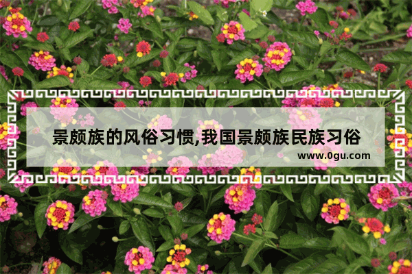 景颇族的风俗习惯,我国景颇族民族习俗