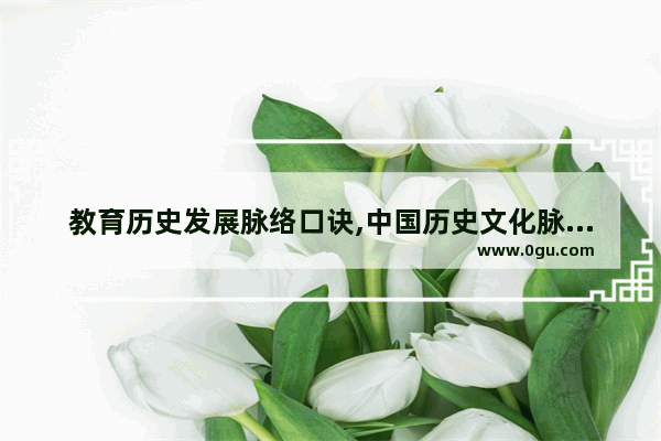 教育历史发展脉络口诀,中国历史文化脉络图梳理