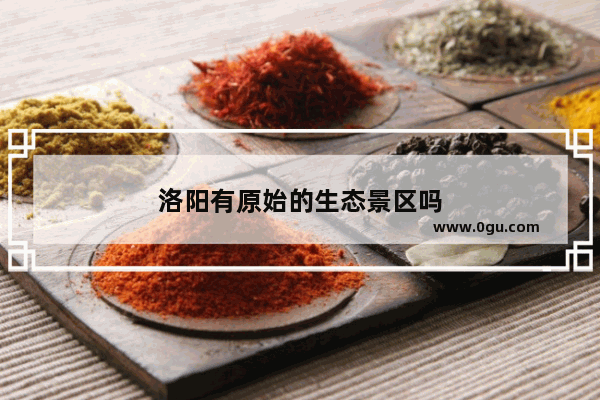 洛阳有原始的生态景区吗