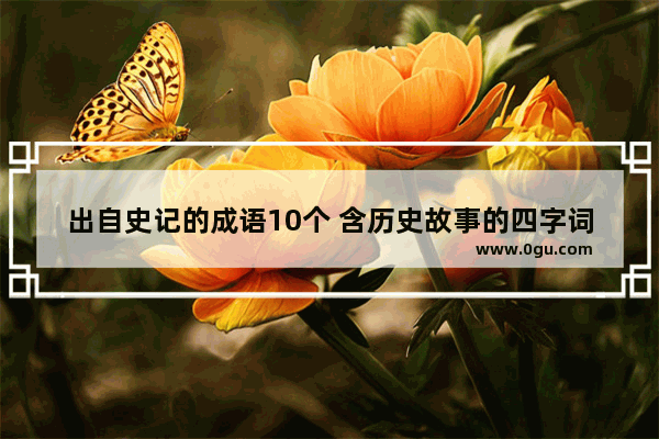 出自史记的成语10个 含历史故事的四字词