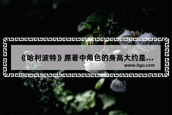《哈利波特》原著中角色的身高大约是怎样的