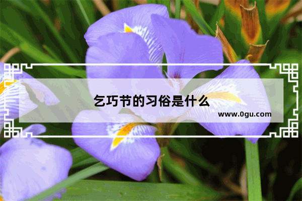 乞巧节的习俗是什么