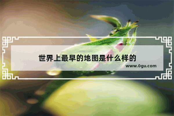 世界上最早的地图是什么样的