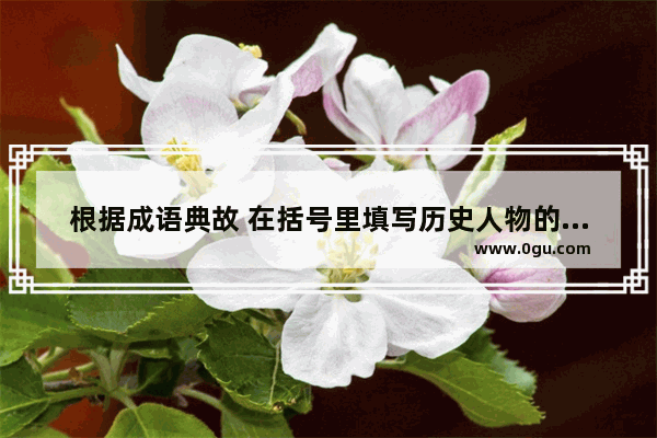 根据成语典故 在括号里填写历史人物的名字