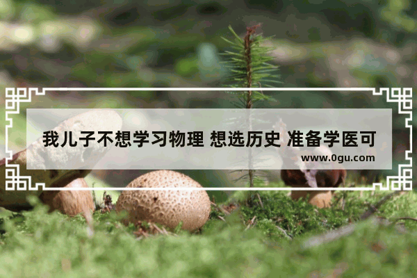 我儿子不想学习物理 想选历史 准备学医可行吗