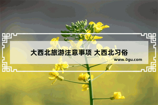 大西北旅游注意事项 大西北习俗