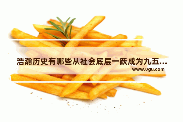浩瀚历史有哪些从社会底层一跃成为九五至尊