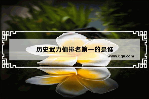 历史武力值排名第一的是谁