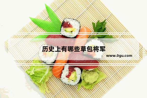 历史上有哪些草包将军