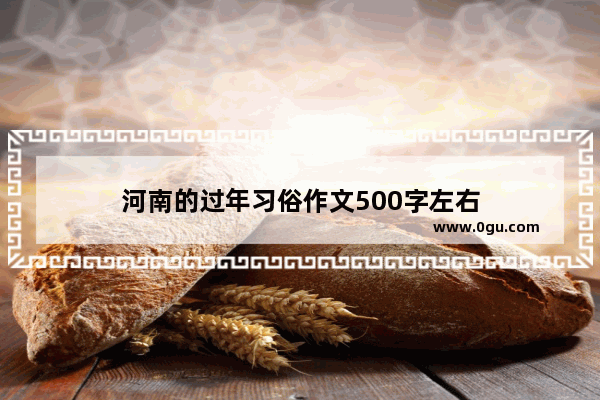 河南的过年习俗作文500字左右
