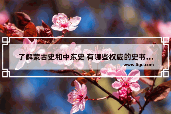 了解蒙古史和中东史 有哪些权威的史书推荐