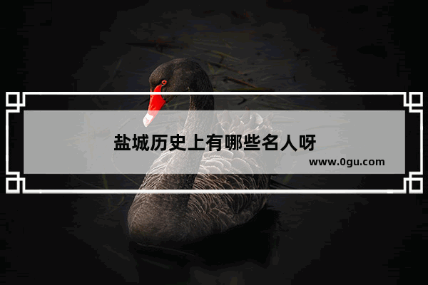 盐城历史上有哪些名人呀