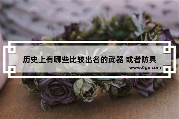 历史上有哪些比较出名的武器 或者防具