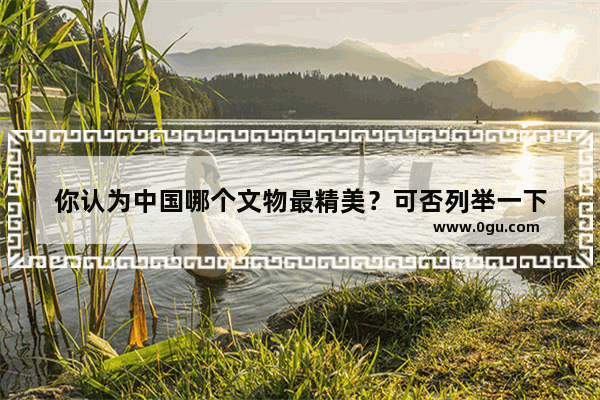 你认为中国哪个文物最精美？可否列举一下
