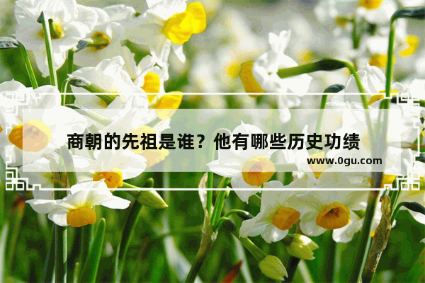 商朝的先祖是谁？他有哪些历史功绩