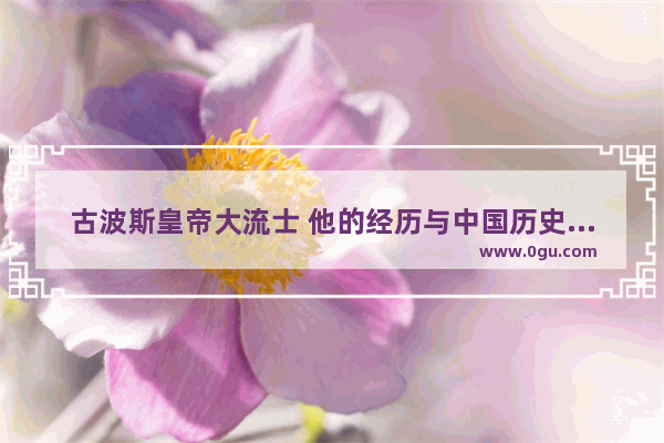 古波斯皇帝大流士 他的经历与中国历史有多少雷同之处
