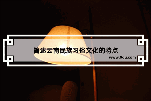 简述云南民族习俗文化的特点