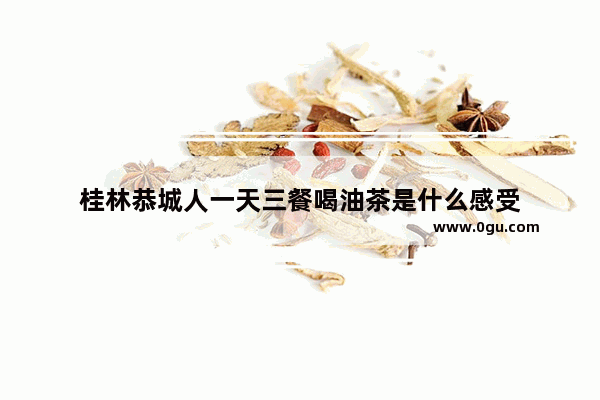 桂林恭城人一天三餐喝油茶是什么感受