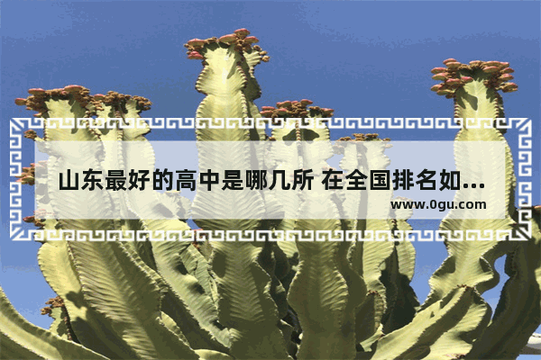 山东最好的高中是哪几所 在全国排名如何呢