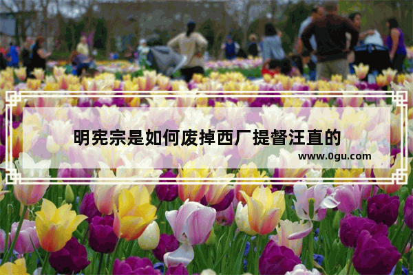明宪宗是如何废掉西厂提督汪直的