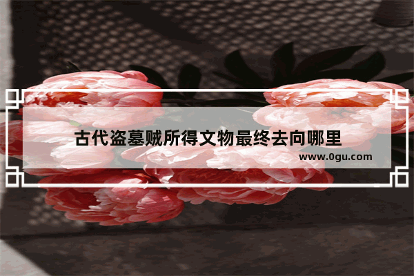 古代盗墓贼所得文物最终去向哪里