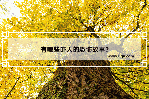 有哪些吓人的恐怖故事？