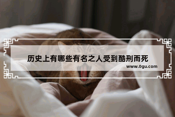 历史上有哪些有名之人受到酷刑而死