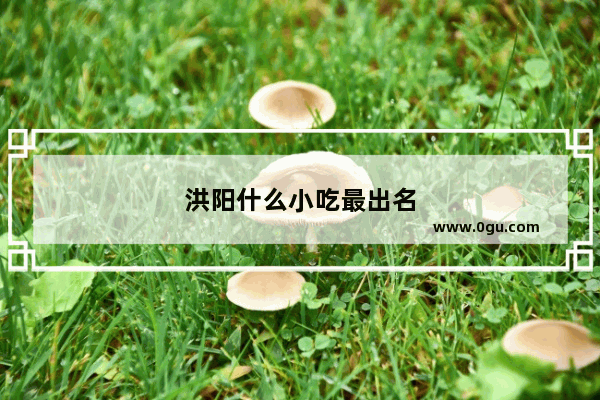 洪阳什么小吃最出名