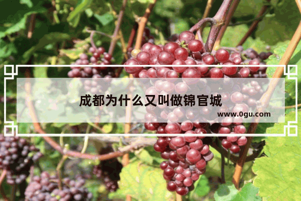 成都为什么又叫做锦官城