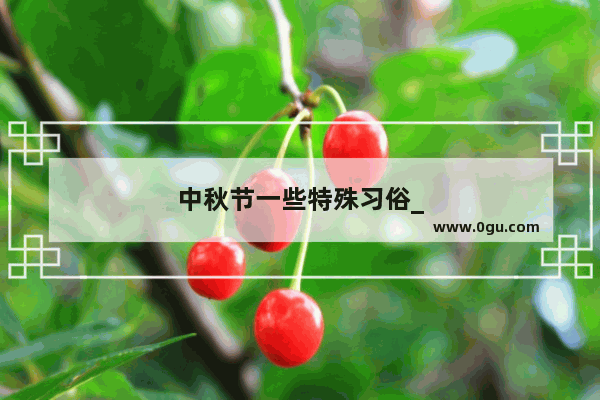 中秋节一些特殊习俗_