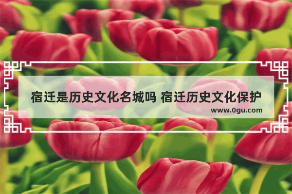 宿迁是历史文化名城吗 宿迁历史文化保护