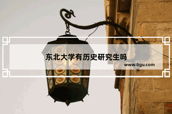 东北大学有历史研究生吗