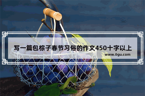 写一篇包棕子春节习俗的作文450十字以上