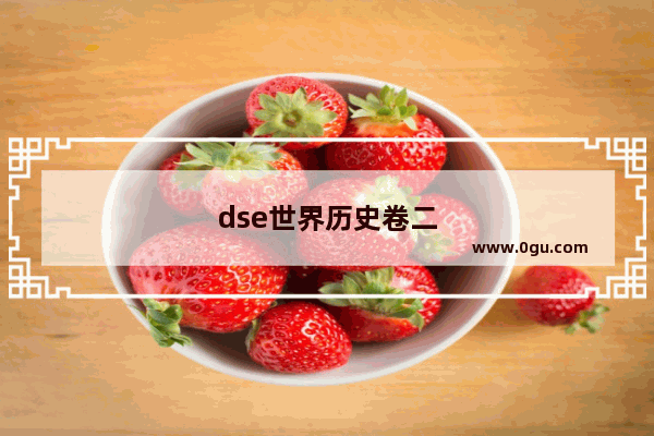 dse世界历史卷二
