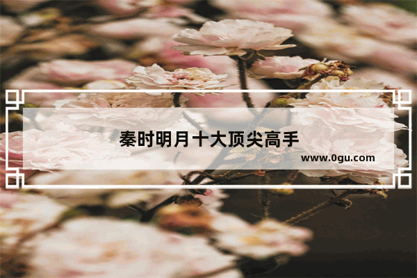 秦时明月十大顶尖高手