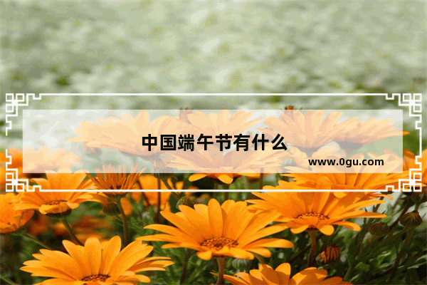 中国端午节有什么
