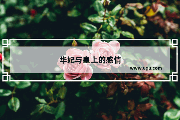 华妃与皇上的感情