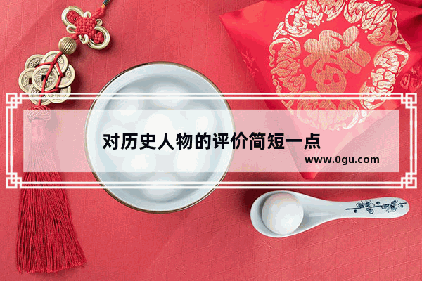 对历史人物的评价简短一点