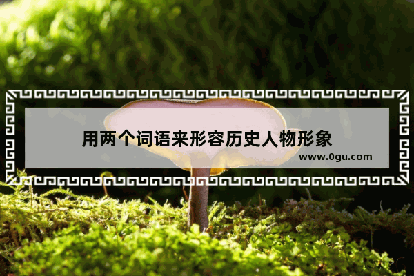 用两个词语来形容历史人物形象