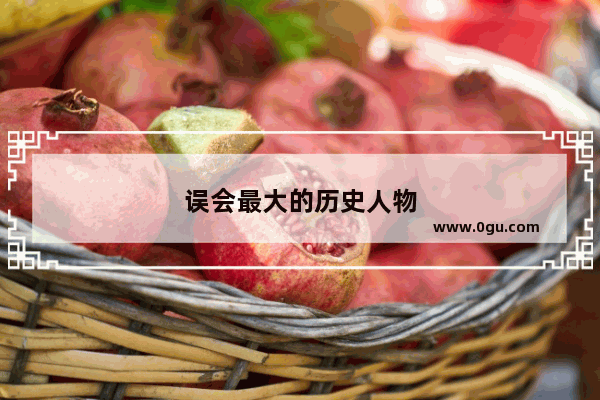 误会最大的历史人物
