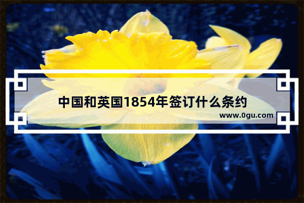 中国和英国1854年签订什么条约