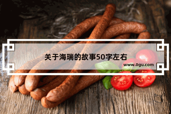 关于海瑞的故事50字左右