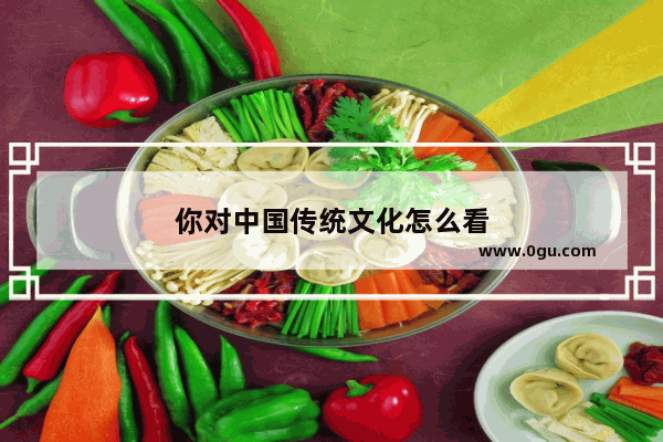 你对中国传统文化怎么看