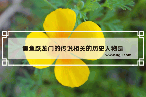 鲤鱼跃龙门的传说相关的历史人物是