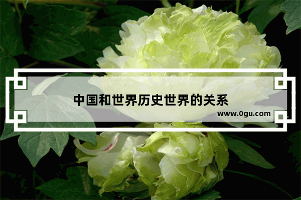 中国和世界历史世界的关系