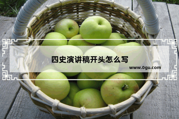 四史演讲稿开头怎么写