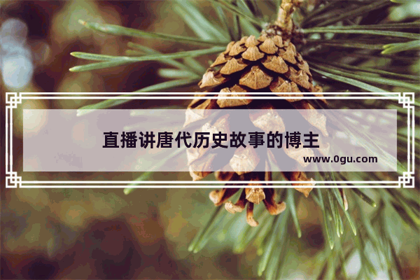 直播讲唐代历史故事的博主