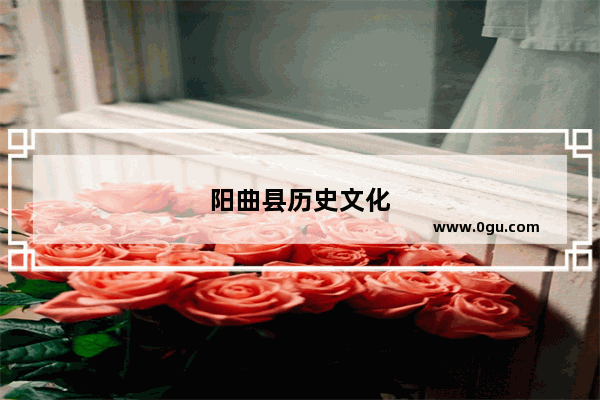 阳曲县历史文化