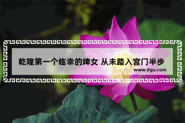 乾隆第一个临幸的婢女 从未踏入宫门半步 为何却封为皇贵妃